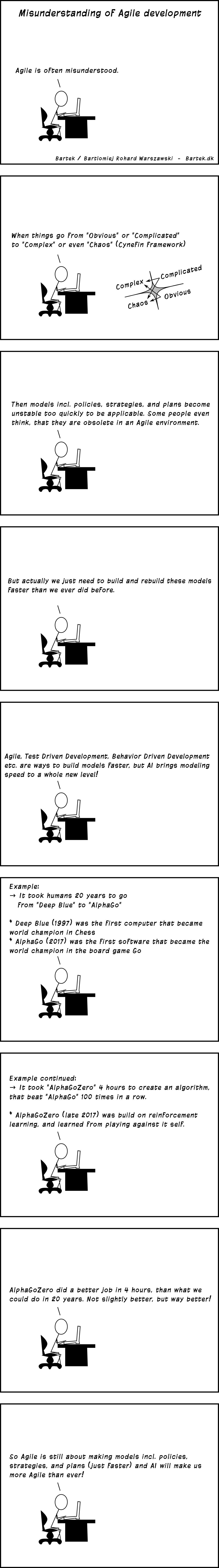 comic: Misunderstanding of Agile development