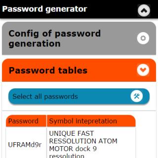 Screenshot of Password-generator app